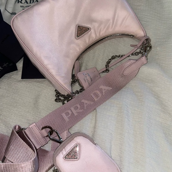 Prada Re-Edition 2005 Re-Nylon Bag Alabaster Pink - Picture 7 of 11